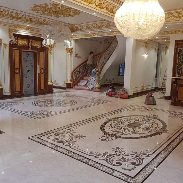 mẫu nền nhà dá marble hoa văn đep